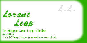 lorant lepp business card